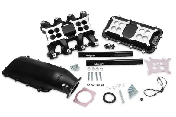 Holley- 300-126Bk Mid Rise Intake For Ls1/2/6 W/95Mm Black 1