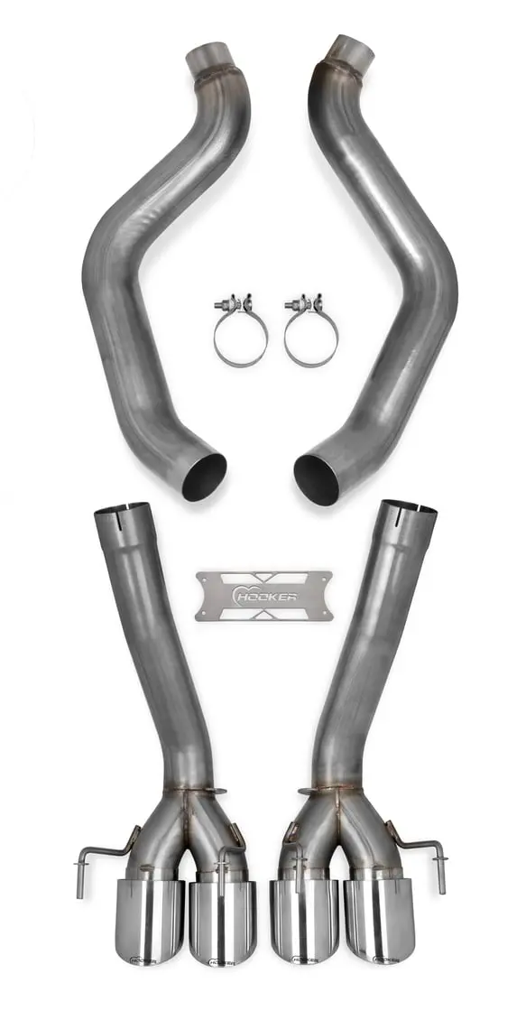 Hooker Blackheart- 70401316-Rhkr Axle-Back Exhaust System For 09-13 C6 1