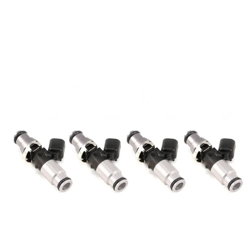 Injector Dynamics Id1300x Injectors- 14Mm Top Adapter (Grey) - 14Mm (Silver) Lower O-Ring - Set Of 4 1