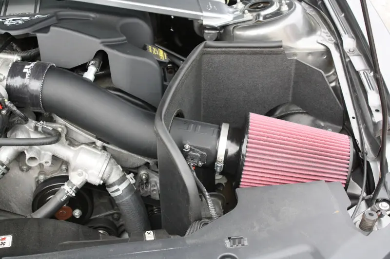 Jlt 11-14 Ford Mustang V6 Black Textured Cold Air Intake Kit W/Red Filter 1