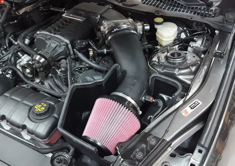 Jlt 15-17 Ford Mustang Gt (W/Roush/Vmp Supercharger) Blk Tex Cai Kit W/Red Filter - Tune Req 1