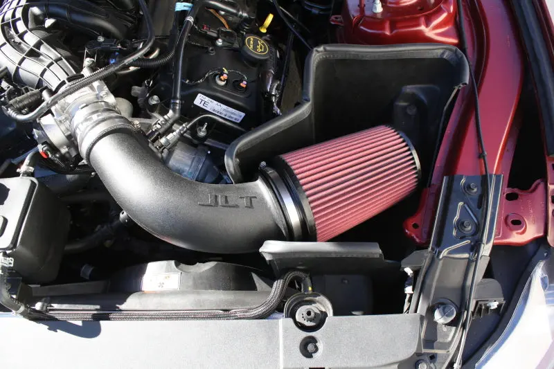 Jlt 15-17 Ford Mustang V6 Black Textured Cold Air Intake Kit W/Red Filter 1