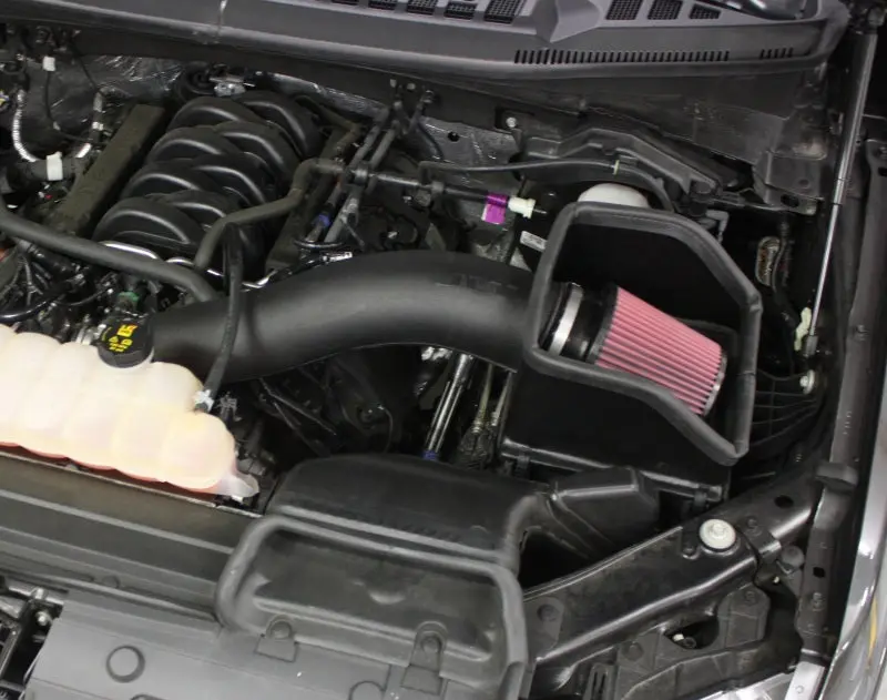 Jlt 15-19 Ford F-150 5.0L Black Textured Cold Air Intake Kit W/Red Filter 1