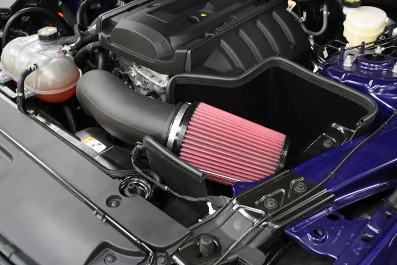 Jlt 15-19 Ford Mustang 2.3L Ecoboost Black Textured Cold Air Intake Kit W/Red Filter 1