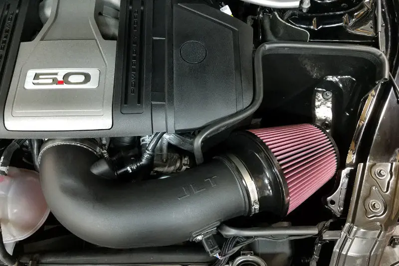 Jlt 18-21 Ford Mustang Gt Black Textured Cold Air Intake Kit W/Red Filter - Tune Req 1