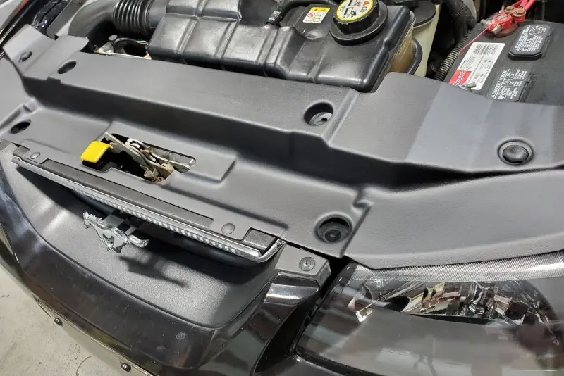 Jlt 99-04 Ford Mustang Black Textured Radiator Support Cover 1