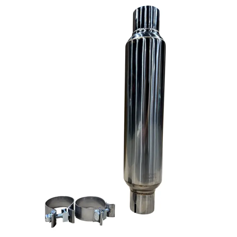 Kooks 2.5In Round Clamp In Muffler 14In Long Polished Stainless Steel 1