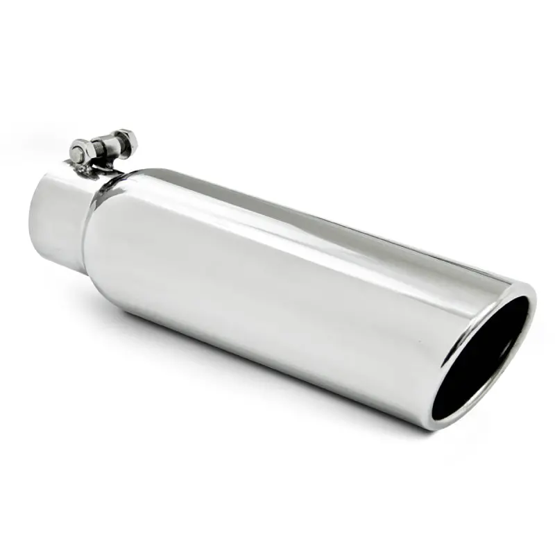 Mbrp Universal Tip 3.5In Od 2.5In Inlet 12In L Angled Cut Rolled End Clampless No-Weld T304 1