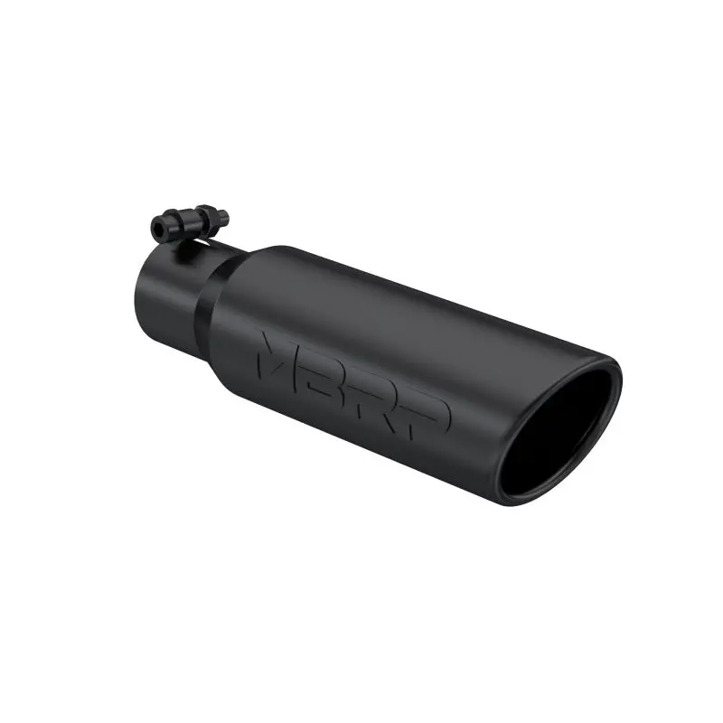 Mbrp Universal Tip 3In O.D. Angled Rolled End 2 Inlet 12 Length - Black Finish 2