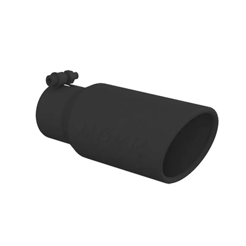 Mbrp Universal Tip 4In Od 3In Inlet 10In Length Angled Rolled End Black 2