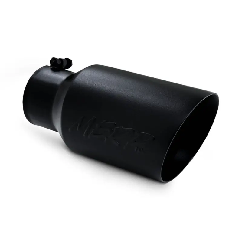 Mbrp Universal Tip 6 O.D. Dual Wall Angled 4 Inlet 12 Length - Black Finish 2
