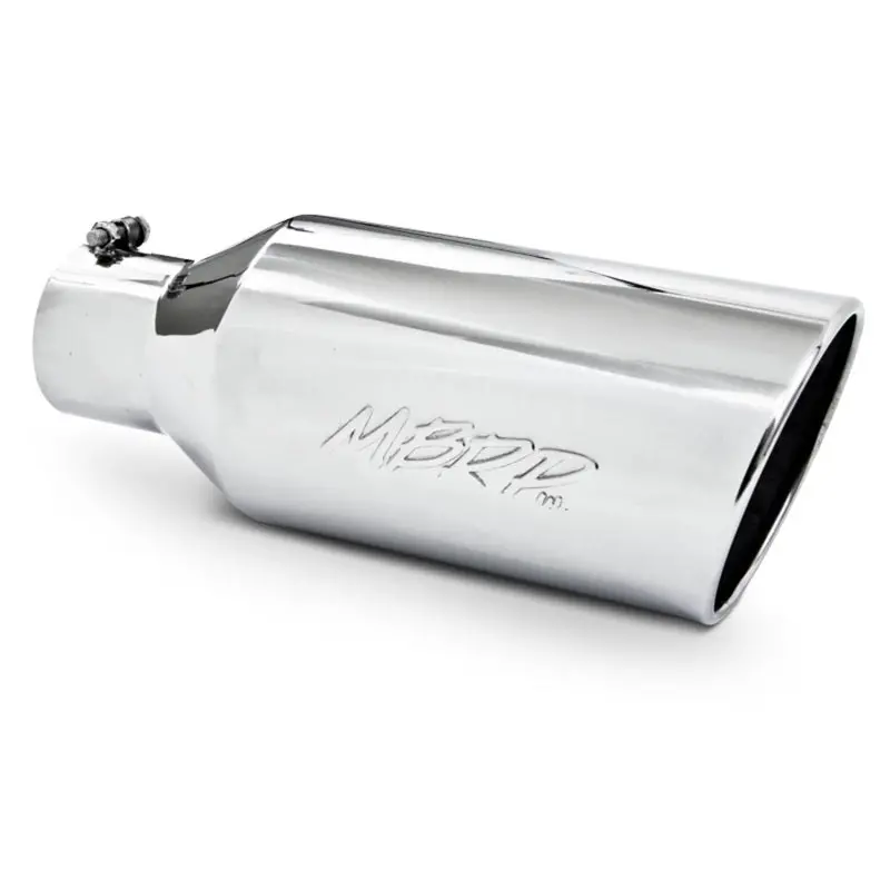 Mbrp Universal Tip 7Inch O.D. Rolled End 4Inch Inlet 18Inch Length - T304 (Single Tip) 1