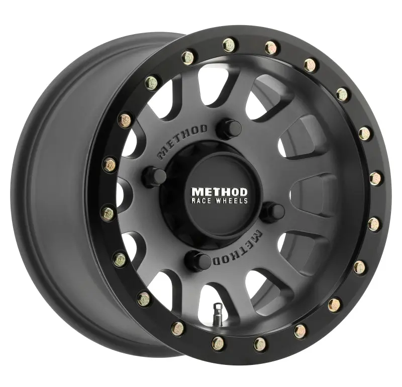 Method Mr401 Utv Beadlock 14X7 / 4+3/13Mm Offset / 4X156 / 132Mm Cb Titanium Wheel- Matte Black Ring 1