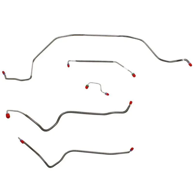 Mkt7001ss- 70' Chevy Monte Carlo, Power Disc, Front 5Pc Brake Line Set; Stainless 1
