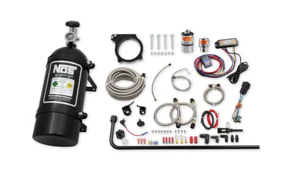 Nos-05210Bnos 15-19 Challenger Hellcat, Charger Hellcat, Trackhawk Wet Nitrous Kit, 10Lb Black Bottle 1