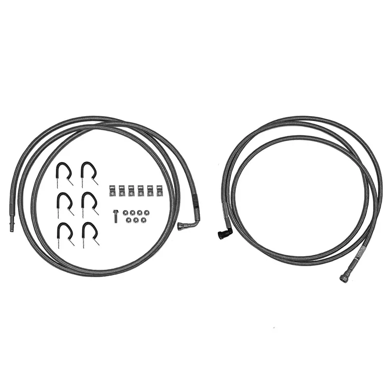 Qff0023ss- 05-10 Chevy Equinox Complete Braided Stainless Fuel Line Kit 1