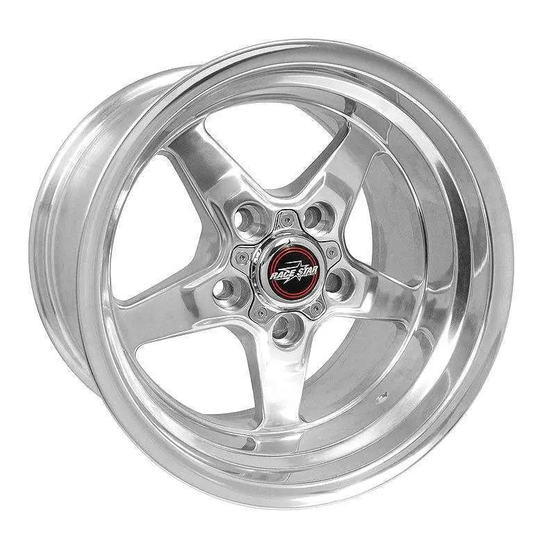 Race Star 92 Drag Star Polish 15X5 5X5.00Bc 2.375Bs Direct Drill Polished Wheel 1