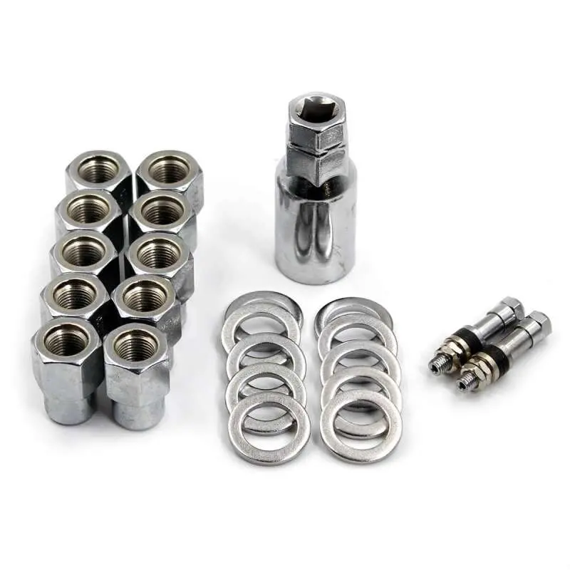 Race Star Pro Forged Lug Kit 1/2In. Open .50In. Shank 13/16In. Head (1.063In.Od Washer) - Set Of 10 1