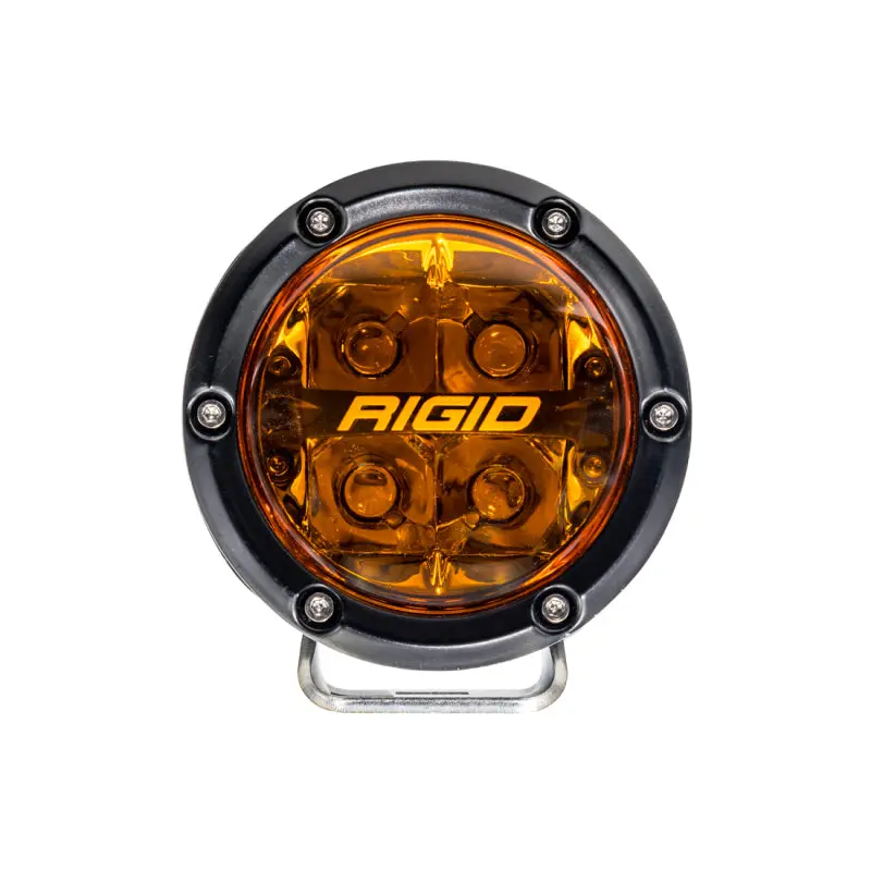 Rigid Industries 360-Series 4In Fog W/ Amber Pro Lens - White (Pair) 1