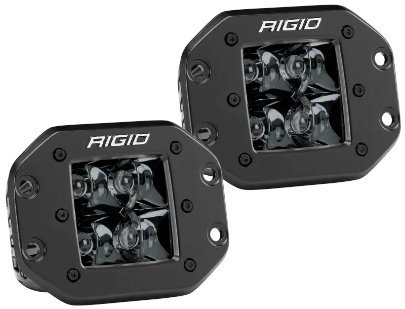 Rigid Industries D2 - Midnight Edition Flush Mount Spot Lights 1
