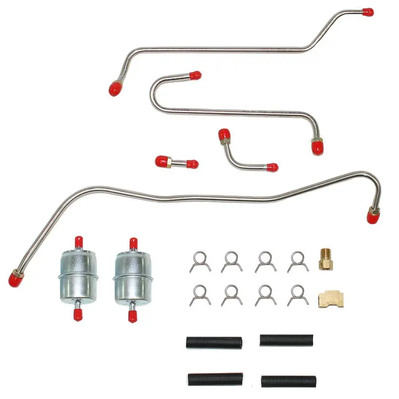 Rpc6407ss- 64' Mopar B-Body 413/426Cid Max Wedge W/ Dual Edelbrock 4Bbl Pump To Carb Fuel Lines; Stainless 1