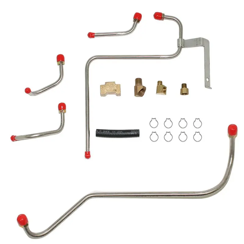 Rpc6702om- 67' Mopar B-Body, 426 Hemi, Dual Carbs, 5 Line Kit, Bracket & Tee; Steel 1