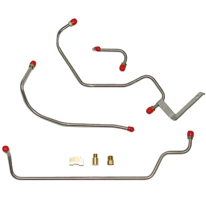 Rpc6804ss- 68-71' Mopar B-Body, Hemi; Fuel Pump To Carburetor Line Set; Stainless 1