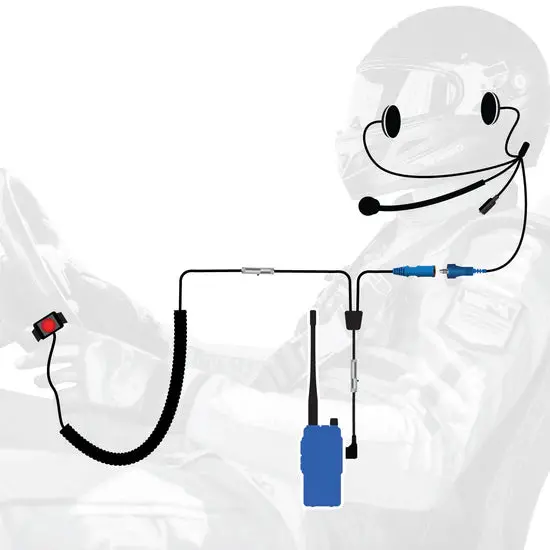 Rugged Wired Driver Only Communication Kit With R1 Radio 1