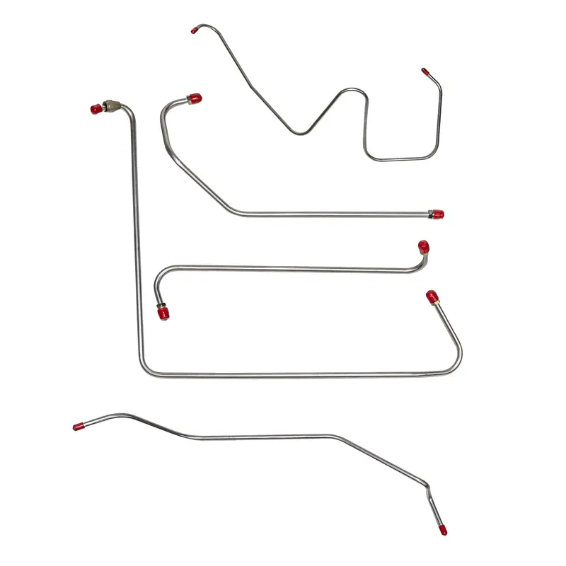 Spc5706ss- 57' Ford Thunderbird, Dual 4Bbl W/ Super Charger, Fuel Pump To Carb & Vacuum Lines, 6 Line Set; Stainless 1