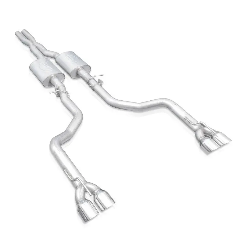 Stainless Works 15-19 Dodge Challenger 6.2L/6.4L Hemi 3In Redline Catback X-Pipe W/4In Quad Tips 1