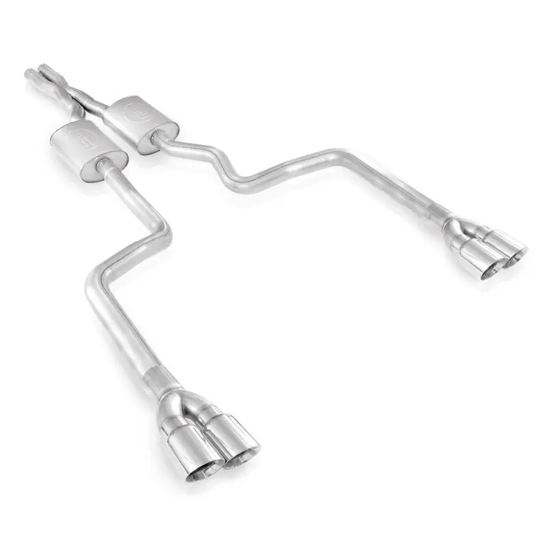 Stainless Works 2008-14 Challenger 3In Catback X-Pipe S-Tube Mufflers 3-1/2In Tips 1