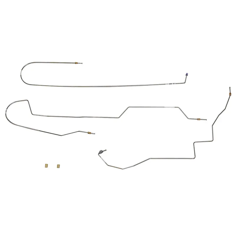 Tin0145ss - 01-02 Ford Explorer Sport Trac 4X4 Front To Rear Brake Lines; Stainless 1