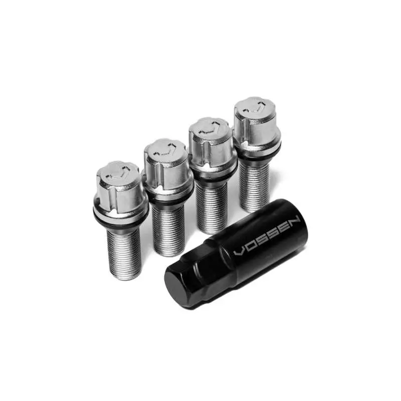 Vossen 28Mm Lock Bolt - 14X1.25 - 17Mm Hex - Cone Seat - Silver (Set Of 4) 1