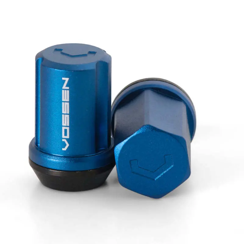 Vossen 35Mm Lock Nut - 12X1.25 - 19Mm Hex - Cone Seat - Blue (Set Of 4) 1