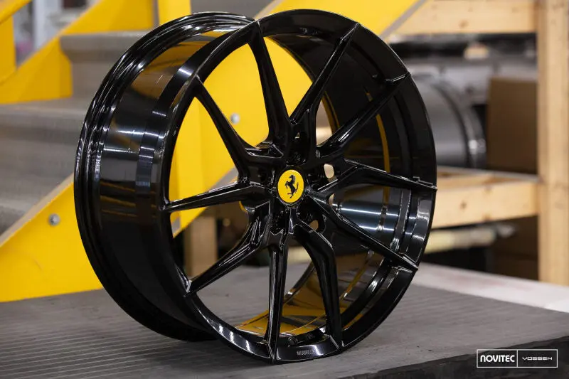 Vossen X Novitec Nf8 21X11.5In - 5X114.3 Bp - Et29 - Gloss Black Ferrari 296 Rear Wheel 1
