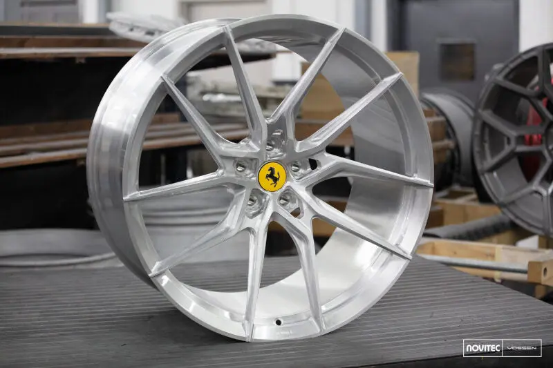 Vossen X Novitec Nf8 22X12in - 5X114.3 Bp - Et42 - Brushed Gloss Clear Ferrari Gtc4lusso Rear Wheel 1