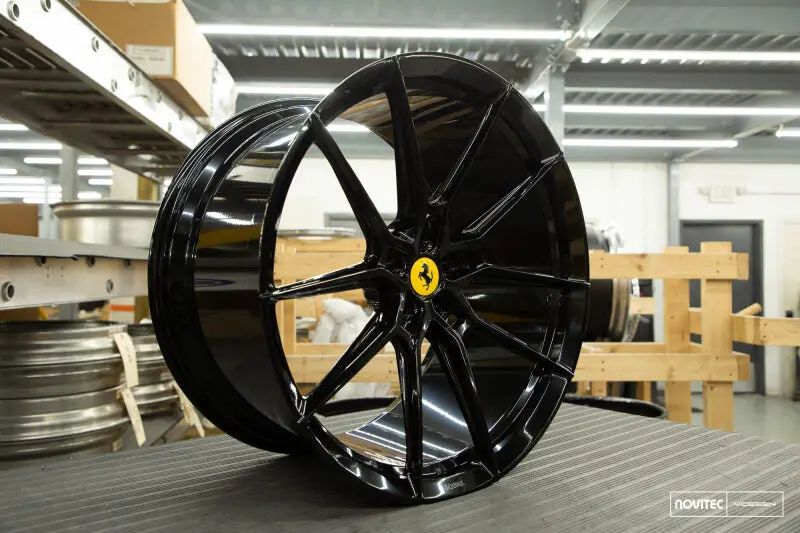 Vossen X Novitec Nf9 22X12in - 5X114.3 Bp - Et32 - Gloss Black Ferrari Roma Rear Wheel 1