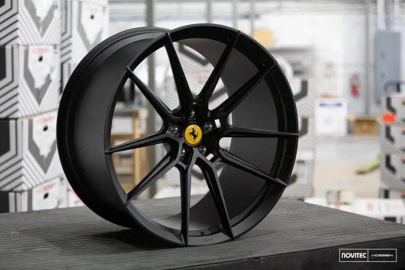 Vossen X Novitec Nf9 22X12in - 5X114.3 Bp - Et49 - Satin Black Ferrari 458 Rear Wheel 1