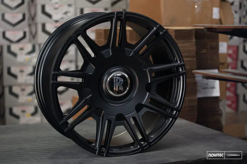 Vossen X Novitec Sp2 22X9.5 - 5X120 Bp - Et15 - Satin Black Rolls-Royce Wraith/Ghost/Dawn Fr Wheel 1