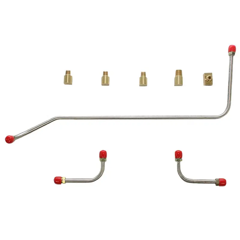 Vpc5604ss- 56-58' Chevy Corvette, 265/283 8Cyl, 2 X 4 Bbl. Pump To Carb Line (3 Line & 5 Fittings); Stainless 1