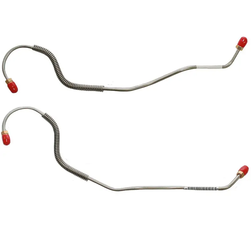 Vra6502om- 65-69' Chevy Corvette, Rear Disc Brake Caliper Lines, 2Pc W/ Armor; Steel 1