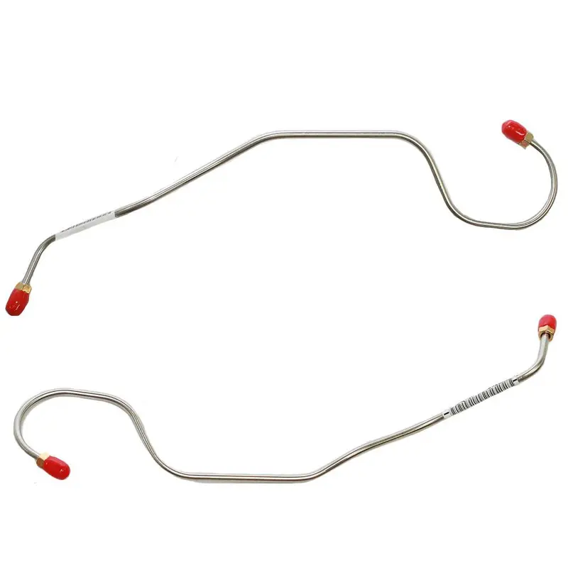 Vra6902ss- 70-82' Chevy Corvette, Rear Disc, No Armor, Caliper Brake Line Set; Stainless 1
