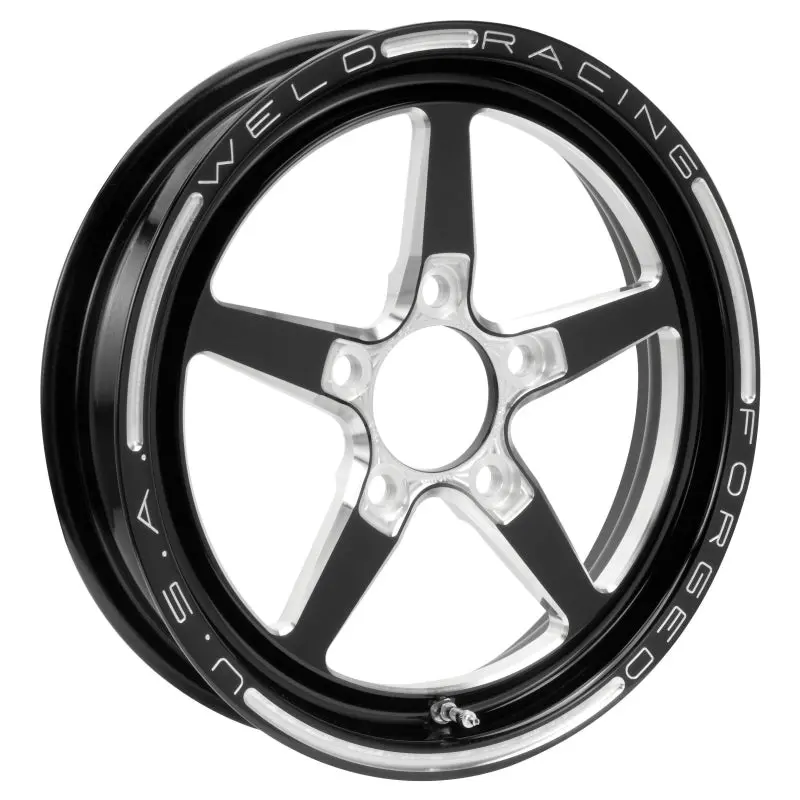 Weld Alumastar 1-Piece 15X3.5 / 5X4.5 Bp / 1.75In. Bs Black Wheel - Non-Beadlock 1