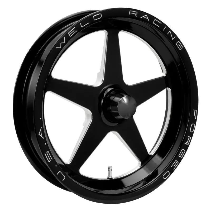 Weld Alumastar 1-Piece 17X2.25 / Anglia Spindle Mt / 1.13In. Bs Black Wheel - Non-Beadlock 1