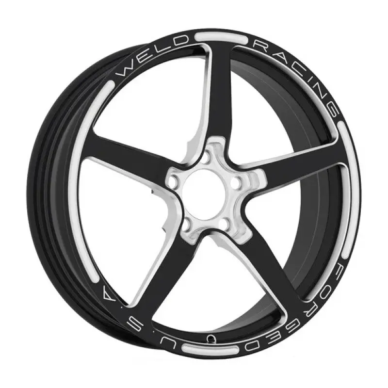 Weld Alumastar 2.0 1-Piece 15X3.5 / 5X4.75 Bp / 2.25In. Bs Gloss Black Milled Wheel 1