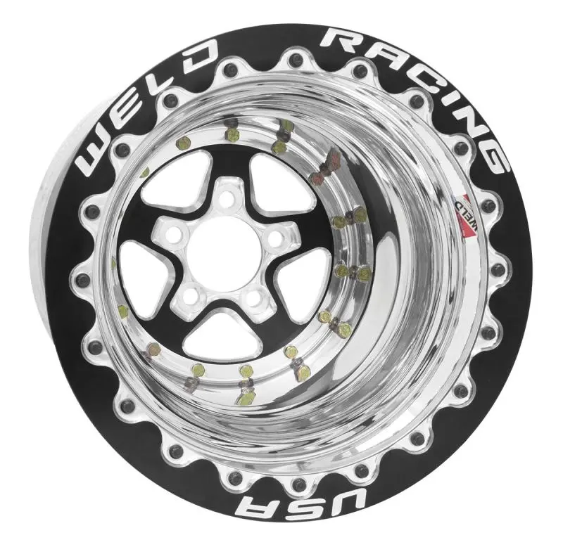 Weld Alumastar 2.0 15X12 / 5X4.5 Bp / 5In. Bs Black Wheel - Black Single Bead Lock Mt 1