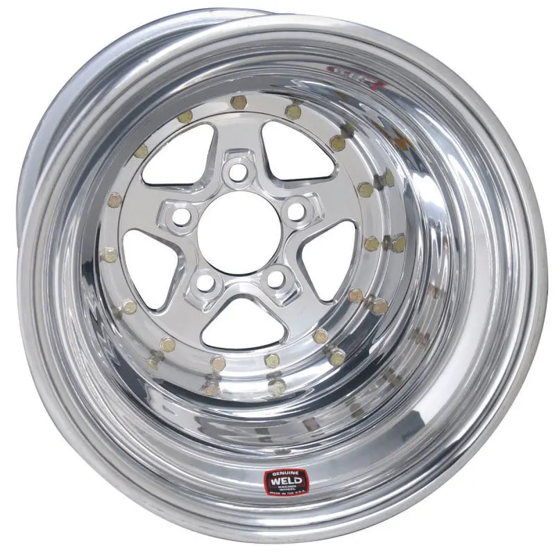 Weld Alumastar 2.0 15X4 / 5X4.75 Bp 1.2 / 5In. Bs Polished Wheel - Non-Beadlock 1