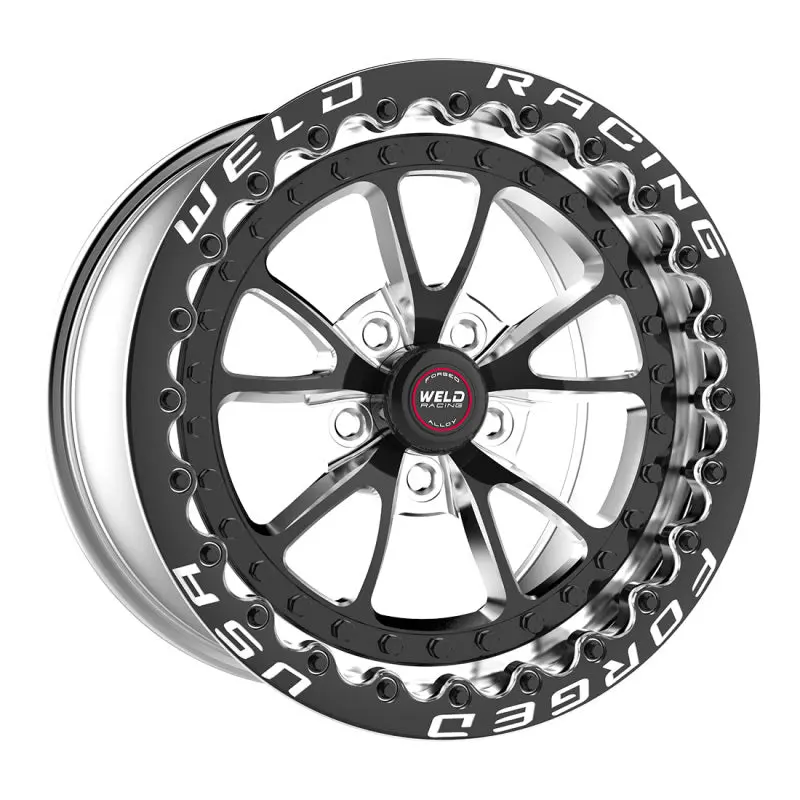 Weld Full Throttle 1-Piece 17X10 / 5X4.5 In / 8In. Bs Black Wheel - Black Sbl (Low Pad) 1