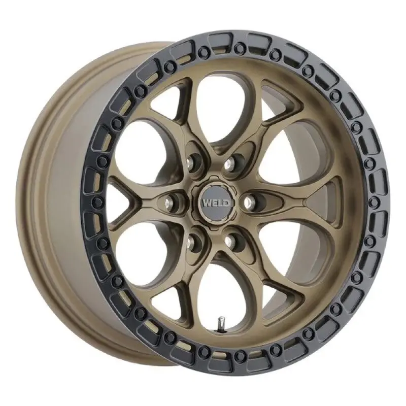 Weld Ledge 6 18X9 / 6X135 / Et -12 / Bs 4.51 - Satin Bronze W/ Satin Black Ring 1