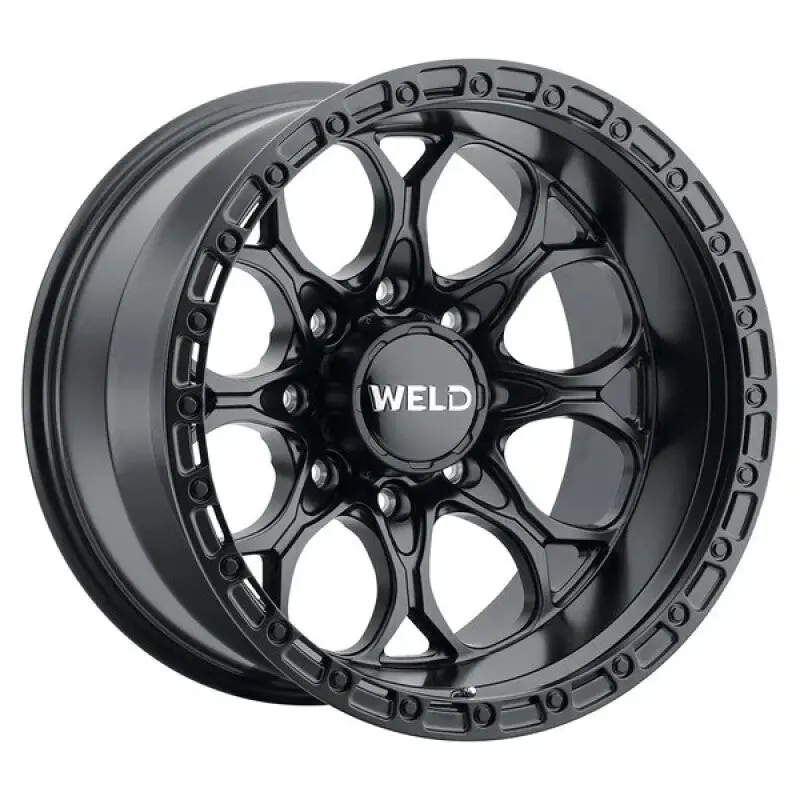 Weld Ledge 8 20X10 / 8X180 / Et-18 / 4.75 Bs / 124.3 Bore - Satin Black/Satin Black Ring Wheel 1